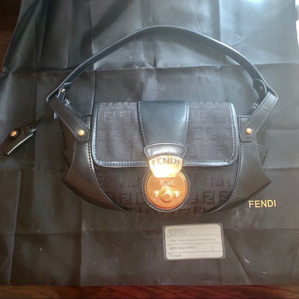 ❌sold eBay❌Auth FENDI Borsa Tuc Zucca Shoulder - Picture 4 of 8